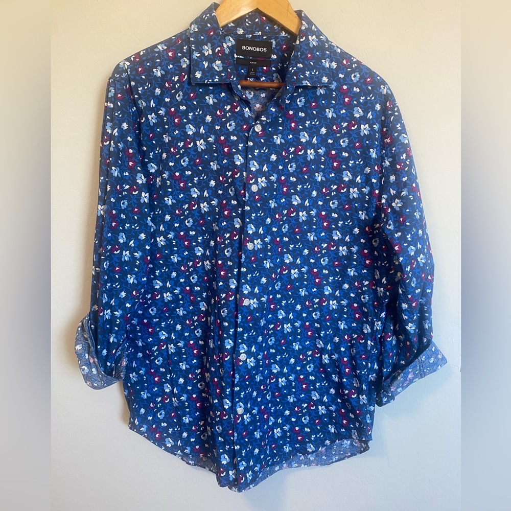 Bonobos men’s slim fit dress shirt L